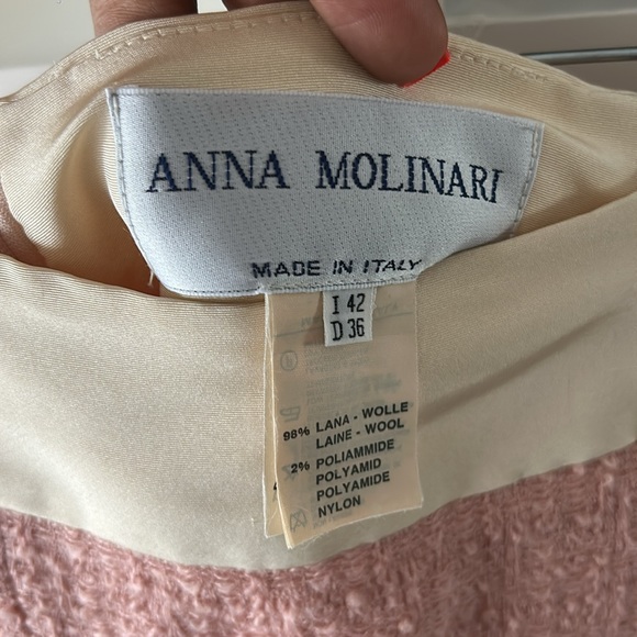 Anna Molinari Pink Tweed Pencil skirt - Picture 2 of 3